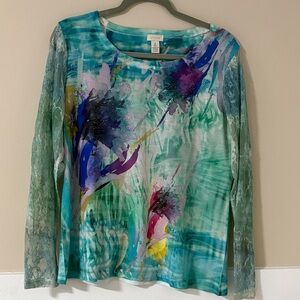 Chico's Multicolor Artistic Long Sleeve Top
MADE IN USA